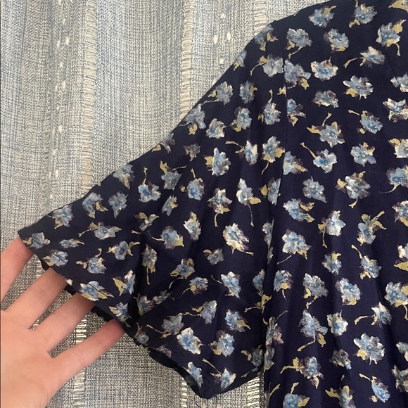 Vintage L. L. Bean Floral Navy Dress - Picture 3 of 5